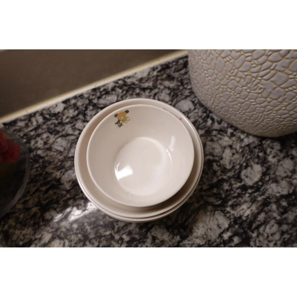 Set of 3 Toddler Bear Bowls | Kids‎ Dinnerware Set | Cute Animal Bowls | Baby